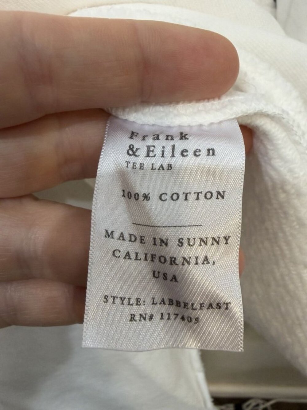 Frank & Eileen Belfast Jacket White Size Small Doube Breasted Button Comfy - Picture 6 of 7